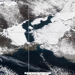 Динамика развития ледовой обстановки на Азовском море, 10.03.2012, Aqua